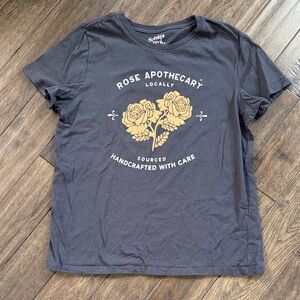 Rose Apothecary Tee with Gold Graphic